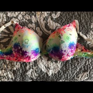 Victoria Secret pink multicolored push up bra